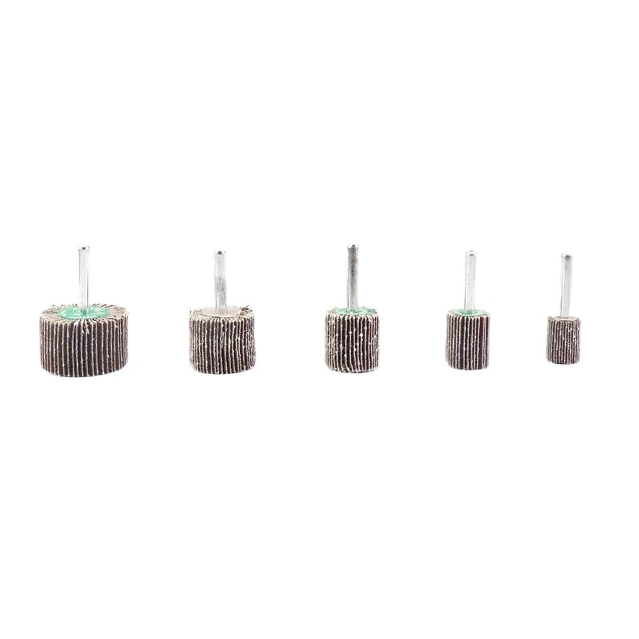 Dischi Lamellari Set di alette levigatura da 10 pezzi | Utensili abrasivi con testa mola rotante con gambo da 6 mm(80mm,120)