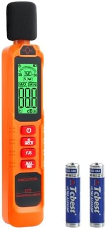 Decibel Meter, Compact and Lightweight Sound Level Meter, with Backlit LCD Screen, Range 30-130dB, Max/Min, A-Weighted Model, Data Hold, Fast/Slow, Use for Home, Outdoor, Noisy Neighbor Detector