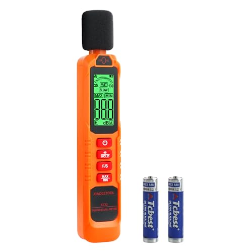 decibel meterportable spl tester noise decibel reader sound level meter for monitor noise range 30-130db maxmin data holduse for homeclassroomoutdoor