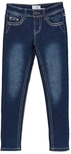 Image of ToBeInStyle Girl's Denim Easy Styling Classic Timeless Everyday Jeans Zip-Up Closure
