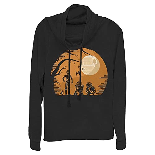 Camisa Star Wars Droids Haunt mujer estampado oscuro manga corta