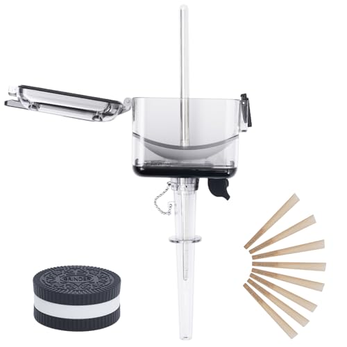 WHS·Yan Portable Tobacco Blunt Roller & Cone Loader - Manual Joint Roller with Rolling Papers, Portable Plastic Spice Grinder, Easy Clean Cigarette Roller for Travel