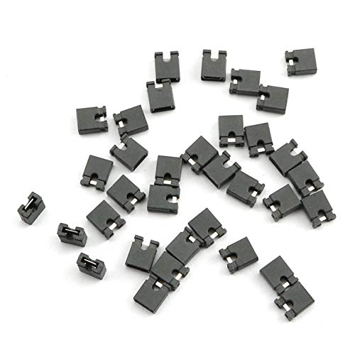 RuiLing 200-Pack 2.54mm Black Standard Header Pin Jumper Cap for Hard Drive CD DVD Motherboard Arduino DIY Accessories,Short Connection Block Circuit Board Shunts Short Circuit Cap - Thumbnail 5
