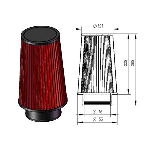 Kit de tubulação de admissão de ar frio de desempenho para Jeep Wrangler 3.6L V6 2012-2018 preto e v