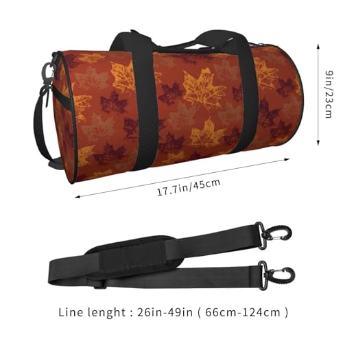 Large Duffle Bag for Travel - Fall Maple Gym Bag for Women Men, Foldable Travel Bags for Women Men with Zippered Multiple Pockets2