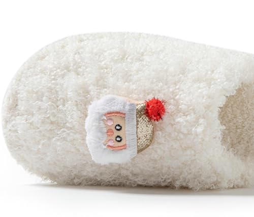 Niction Cozy Slippers for Women Indoor and Outdoor Slip on Fuzzy House Shoes with Memory Foam Anti-Skid Sole Christmas Gifts3