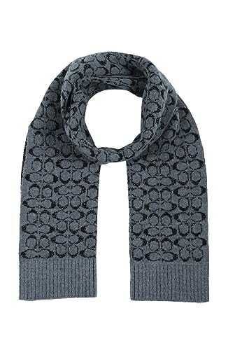 Écharpe jacquard métallique Signature C Coach femme accessoire d'hiver chic