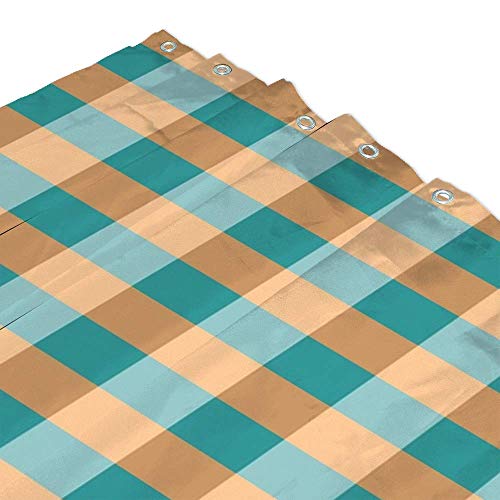 Rideau de douche polyester imperméable 182x183cm pour baignoire de bain - 4