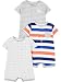Simple Joys by Carter's Baby Boys' 3-Pack Snap-up Rompers, Stripe, Whale, Tiger, 18 Months