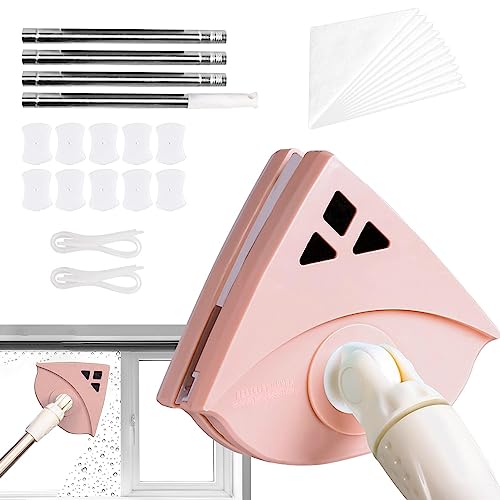 Magnetisk fönsterputs,Verktyg för rengöring av lägenhetsfönster - Lägenhet Fönsterrengöringsmagnet Infällbar magnet Fönsterglasbricka för hemmet