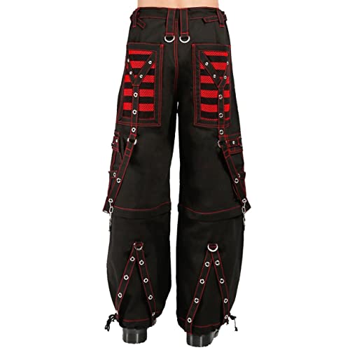 Men Gothic Bondage Black & Pink Men Pant Alternative Punk Rock Emo Trouser Pant Shorts/USA2