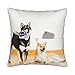 HABXNJF Shiba Inu Hunde-Kissenbezug, 50 x 50 cm, quadratisch, für Wohnzimmer, Sofa, Schlafzimmer