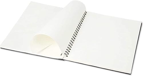 Miniatura 6 de KINGART 620 cuaderno de bocetos de tapa dura negra de 9 x 12 pulgadas con espiral de alambre lateral, páginas micro preforadas para extracción