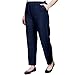 Alfred Dunner Women’s All Around Elastic Waist Cotton Short Twill Pants - Pull-On Style, Classic Cut, Figure Flattering Relaxed Fit, Navy, 18