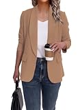 Ahlaray Blazer for Women Business Casual Work Khaki Jacket