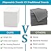 Tvvcalk 100 Pcs Disposable Towels 28'' x 12'', Large Towels for Hair, Face, Body, Thickened Disposable Spa Towels for Beauty Salon, Gym, Travel, Cleaning