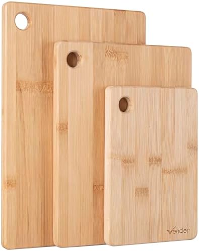 Vencier Thick Wooden Cutting Boards Set - Perfect for Meat Carvin...
