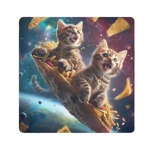 ODAWA Foldable Protective Wrap Funny Cat Galaxy Self-adhesive Cloth 21.7