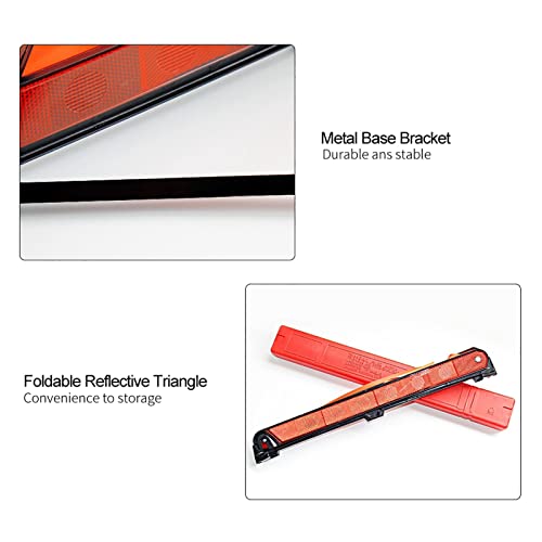 Kit 2 Triángulos Reflectivos Plegables para Emergencia Vehicular miniatura 5