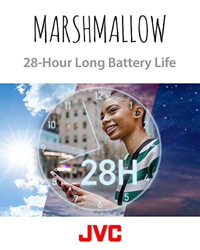 Jvc New Marshmallow True Wireless Earbuds Headphones, Long Battery Life (Up To 28 Hours), Sound With Neodymium Magnet Driver, Including Memory Foam Earpieces - Haa18Ta (Blue) #TOP4