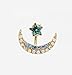 Jewelry of the Rhinestone Star Earrings Moon Pentacle Pendant Stud Earrings