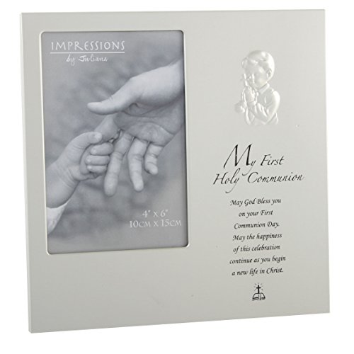 ukgiftstoreonline Cadre Photo pour première Communion pour garçon, 0712155587878, Blanc Cover