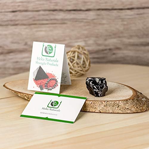 Heka Naturals Large Elite Shungite Single Stone | 14-29 g - Natural Crystal for Water Purification, Mineralization, Detoxification - Home Decor, Chakra Healing Crystal - Elite Noble Shungite Rock