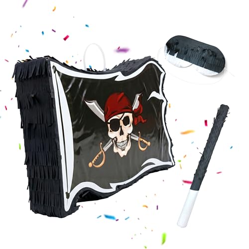 Piñata drapeau pirate Relaxdays pour amuser les enfants dans le jardin