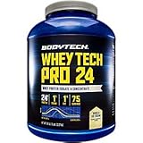 BodyTech Whey Tech Pro 24 Protein Powder Protein Enzyme Blend with BCAA's to Fuel Muscle Growth Recovery, Ideal for PostWorkout Muscle Building Vanilla Ice Cream (5 Pound)