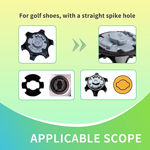 Yafiygi Golf Spikes Shoes Cleats Golf Shoes Black Soft Spikes 14Pcs Anti-Skid Spikes Easy Install Golf Shoes - 3.5Mm #TOP1