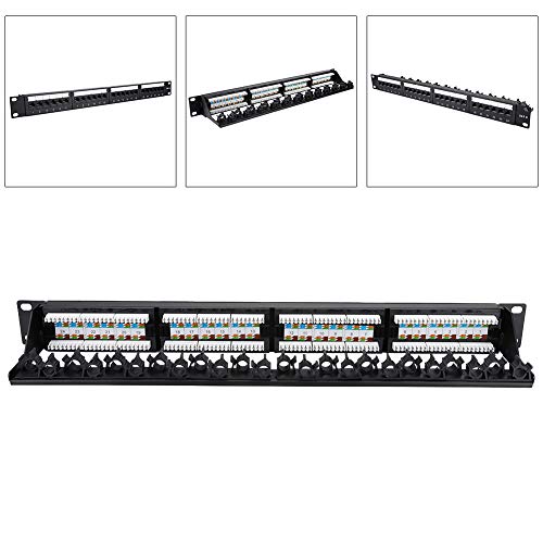 Panneau de brassage CAT6 24 ports montable en rack pour réseau de données Gigabit