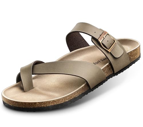 KEMISANT Women's Slide Sandals-Flip-Flops-Casual Slip-ons with Unslip Rubber Outsole and Suede Upper