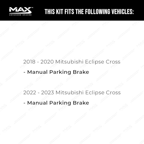 Image of Max Advanced Brakes StyleMAX+ Rear Brake Kit | Fits 2018-2020 Mitsubishi Eclipse Cross | Brake & Rotor Kit for Daily Performance | Cross-Drilled Rotors & Ceramic Brake Pads