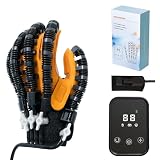 BLIUJQ Stroke Hand Rehabilitation Robot Gloves, Strokes Therapy Equipment for Adults, Fingers Strength Training Device for Hemiplegia, Robotic Glove Rehab Stroke Patients (Left XL)
