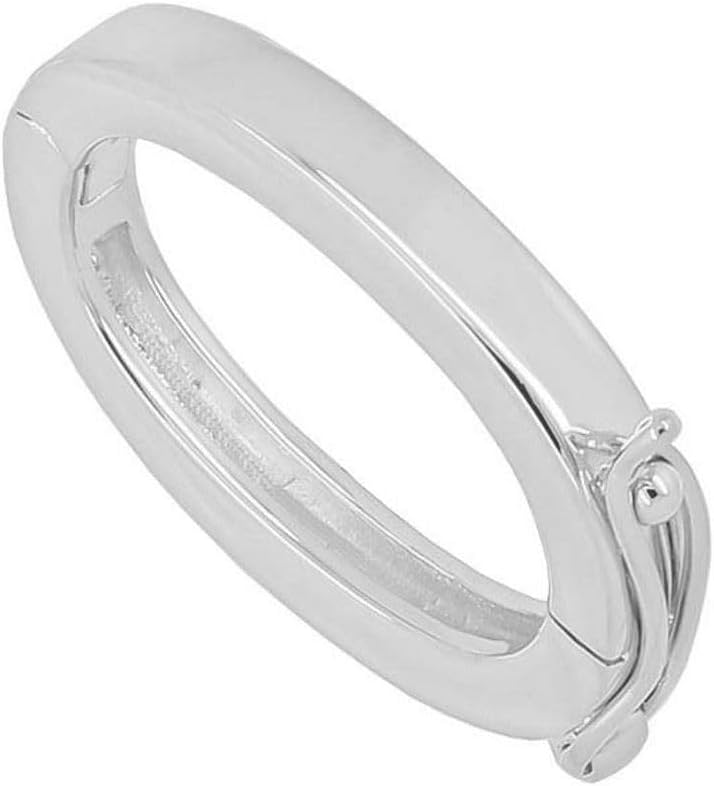 1pc Adabele Authentic Sterling Silver Oval Twister Hinged Necklace Shortener Enhancer Clasp for 8mm (0.31 Inch) Pearl Gemstone Bead DIY Jewelry Making SS482 - Image 3