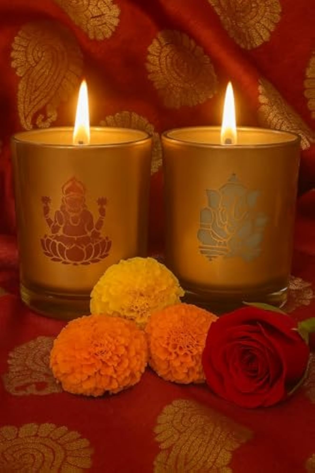 Ganesh Lakshmi Divine Set Premium Pooja Candles, Gift Set