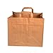 Produktbild 250 Papiertragetaschen Bio Tragetaschen Papiertüten Konditortragetaschen, braun, 70g/m², 32+21,5x27cm (großer Boden 32x21,5cm)