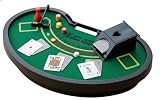 Mini Blackjack Table Game Set – Compact Tabletop Casino Game with 1' x 1.5' Mini Playing Cards, Portable...
