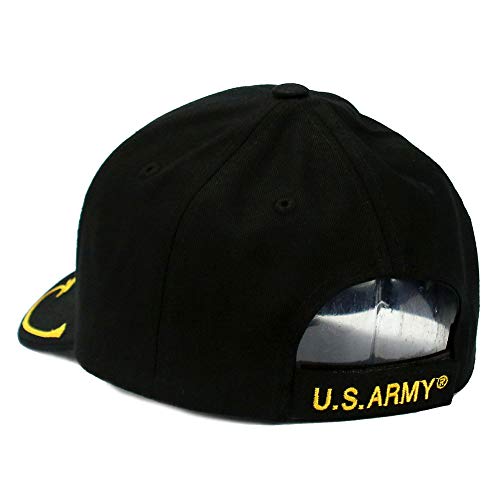 Army Military Hat Veteran Army Cap Official Licensed Baseball Cap (One Size, Black - Star) #TOP4