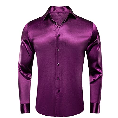 Chemise habillée en satin pour homme fini les tissus rigides inconfortables