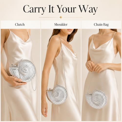 Seashell Bag Shell Purse Clutch - Women Evening Conch Novelty Shoulder Bag by QZUnique - Used condition - Image 6