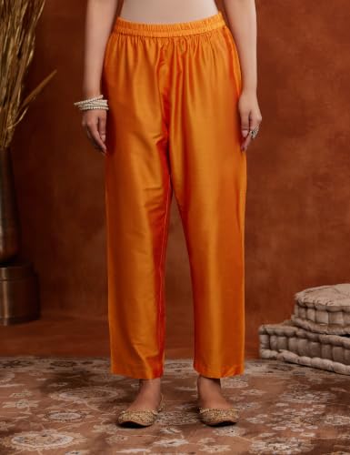 Image of Amazon Brand - Myx Women's Kurta Pant Set with Embroidered Organza Dupatta | A-line fit (Available in Plus Sizes)