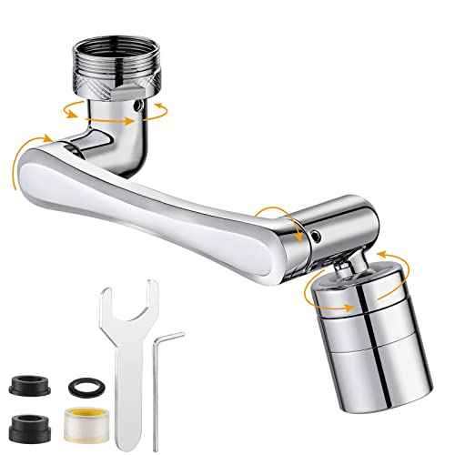 Zuimeng - Regulador de chorro de grifo giratorio 1440° para grifo de agua (cromo universal M24/FM22/FM20) Cover