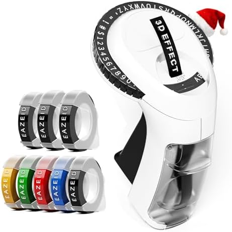 Embossing Label Maker with 8PK Color Tape for Home Office Sshool Use image 5