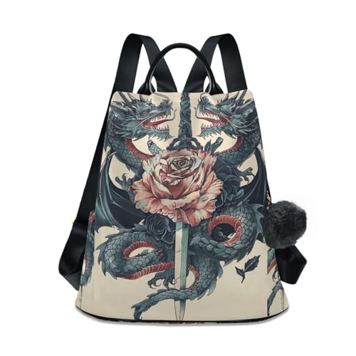 Sac de voyage rose deux dragons idéal pour les sorties urbaines