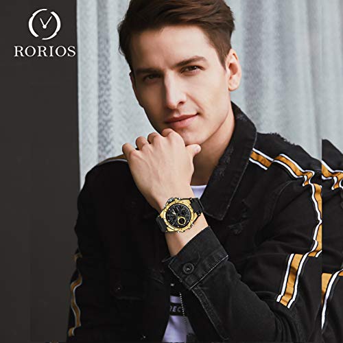 Rorios Mens Sports Watches Waterproof Digital Watch With Alarm Timer Multifunction Luminous Wristwatches For Boy Men Electronic Men's Watches #TOP1