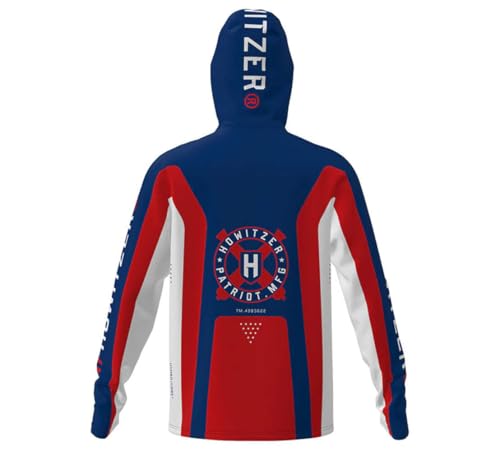 Howitzer Men's Performance Hoodie Pullover Red White and True MFG2
