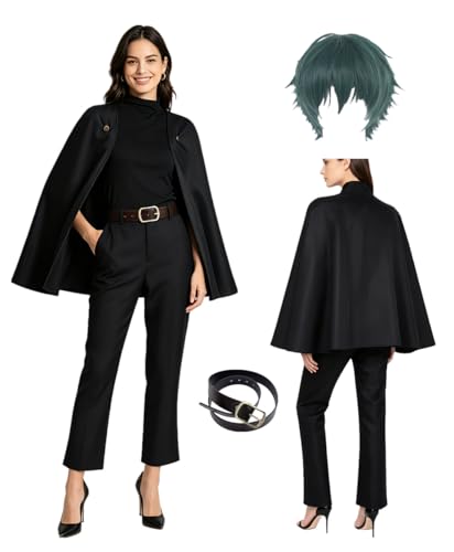 Costume de cosplay pour femme et cape noire idéal pour Halloween