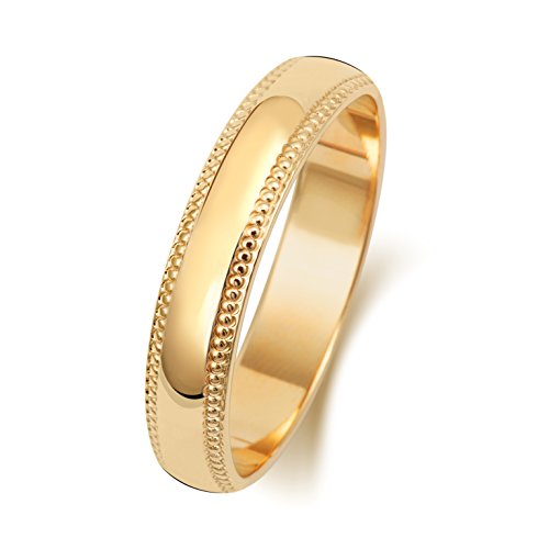 Alliance homme femme Milgrain en or jaune pour sceller votre promesse éternelle