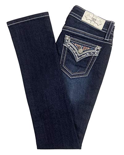 Miss Me Women s Aztec Cactus Straight Jeans Dark Blue 26W x 34L
